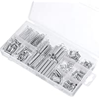 LuLyL Juego de 200 resortes de extensión y compresión variados con una caja de almacenamiento.